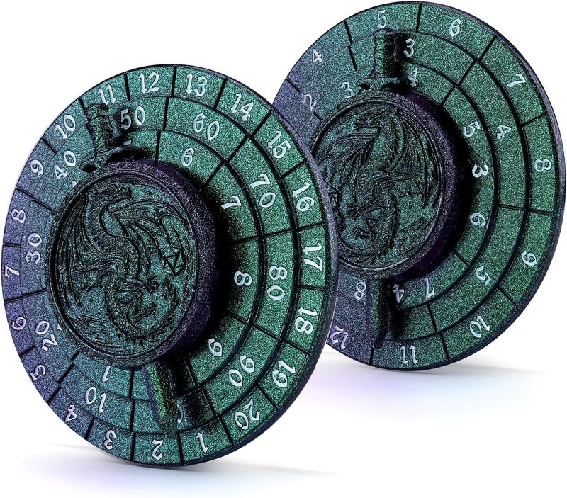 Haxtec مجموعة نرد معدني 7 في 1 مع نرد دوار فريد متوافق مع زنزانات وتنانين هدايا RPG للعب الأدوار - Image 1